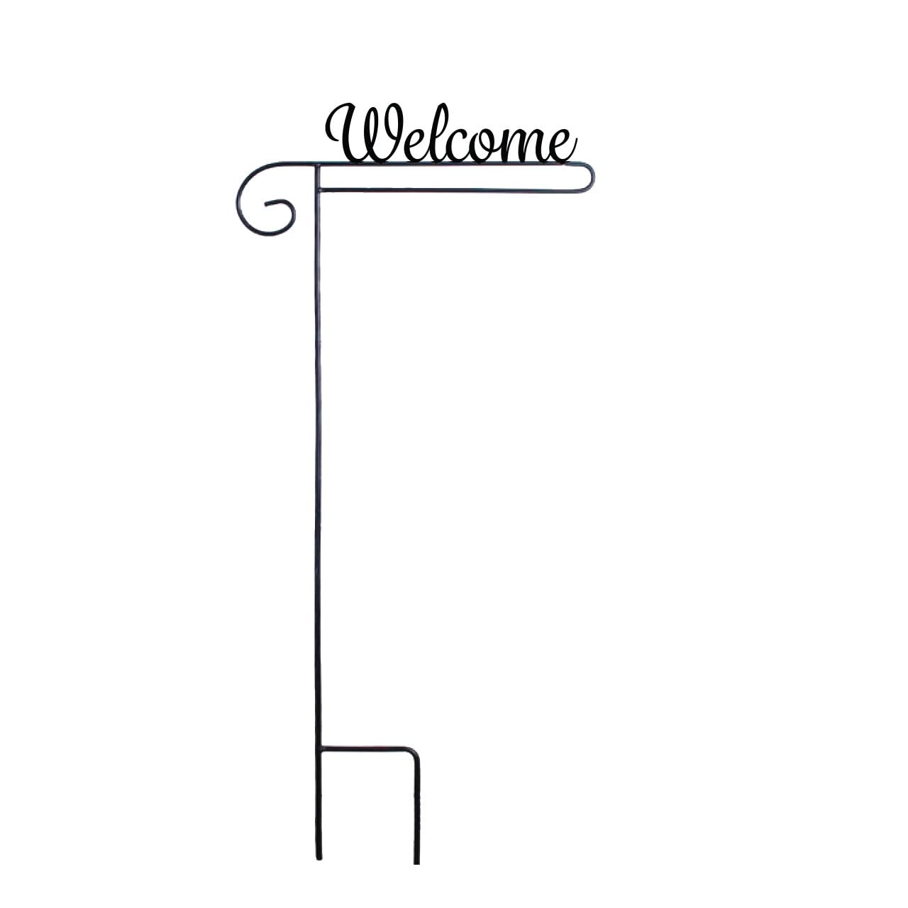 Briarwood Lane Wrought Iron Welcome Garden Flag Stand Holder