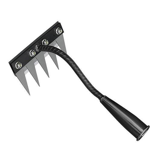 Gardening Hand Weeder Tool,Manual Weeder Tool with Detachable Blades, 4 Sizes High Carbon Steel Dual-Edge Design for Farm Garden Lawn Weed Removal, Soil Cultivation & Root Extraction (5 Tines)