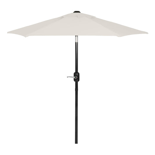 Punchau 6 Ft Outdoor Patio Umbrella - Outdoor Umbrella for Patio, Pool, Table, Garden, Deck, & Beach - Easy Open/Close Crank and Push Button Tilt Adjustment - Beige Market Umbrellas