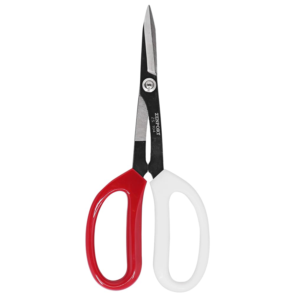 Zenport ZS104 Deluxe Scissors, 8 inches long, Horticulture & Craft Scissors with Durable Carbon Steel Blades, Precision Cutting of Plants, Garden, Fruit, and Craft Materials