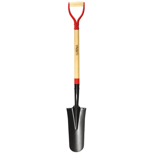 VNIMTI Spade Shovel,Transplanting Spade，Drain Spade,Spade Shovels for Digging,Sharp Shooter Shovel or Spade,45Inch,Steel D-Grip,Wooden Handle