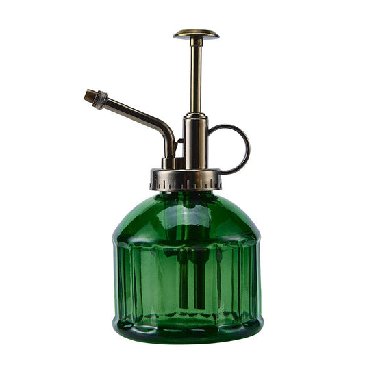 Ebristar Glass Plant Mister Spray Bottle, Vintage Plant Spritzer Sprayer Mister, Succulent Watering Bottle with Top Pump, Small Glass Watering Can for Indoor Outdoor Houseplant - Dark Green