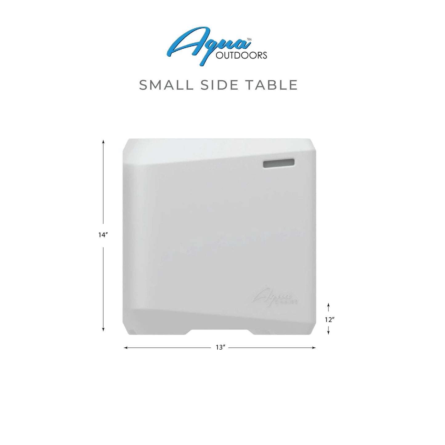 Aqua Outdoors - Small Side Table - for Inside Pool, Sun Shelf & Patio Surfaces - Designed for Shallow Shelves Up to 10” - Compatible with All Pools - Poolside & Sun Deck Tanning - Sandstone Granite
