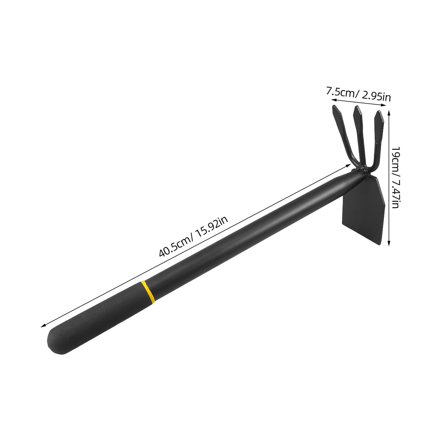 UPKOCH Garden Hoe and Cultivator 16 Inch Manganese Steel Hand Tool for Soil Digging Weeding and Flower Planting Ergonomic Handle for Comfortable Gardening