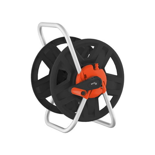 YESTAR Water Hose Reel Cart, Holds 60-80 Ft of 5/8 Inch Hose, Orange Wall Mounted Garden Hose Cart, Portable Hose Reel for Convenient Storage and Watering