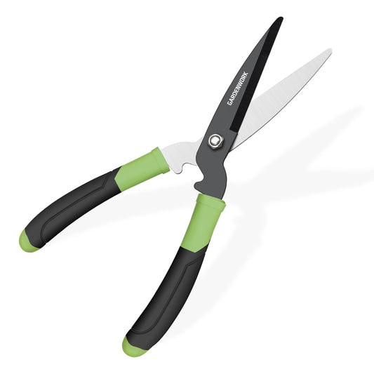 GARDENWORK Hedge Shears Clippers for Trimmer,Garden Clippers Handheld,Boxwood,Shrubs, Bush Cutters Trimmer with Teflon Coating High Carbon Steel Blades,16"Gardening Shears with Comfort Grip Handles