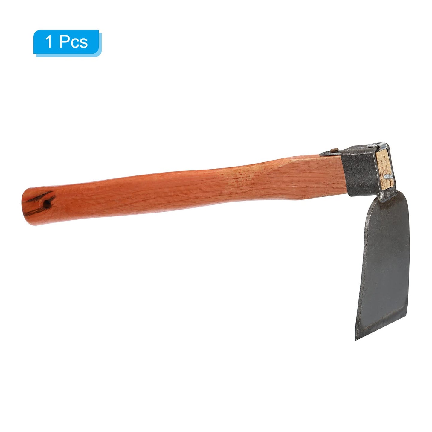 PATIKIL 15" x 3" Hoe Garden Tool, Carbon Steel Anti-Rust Garden Hoe with Wood Handle Welded for Loosening Soil Weeding Digging, Grey/Yellow
