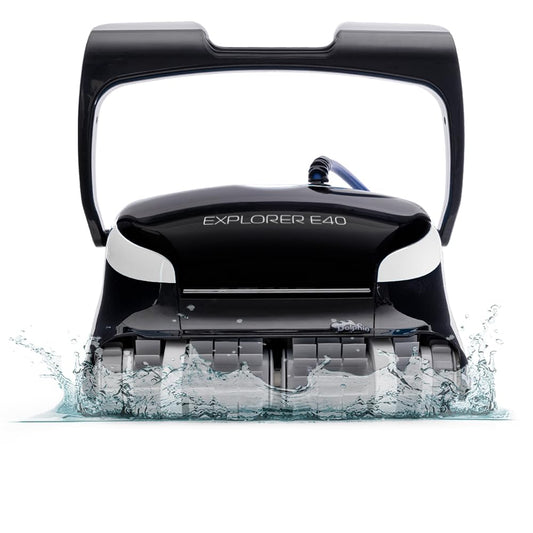 Dolphin Explorer E40 Automatic Robotic Pool Vacuum Cleaner with Wi-Fi, Wall Climbing Capability, Waterline Scrubber Brush, Ideal for Inground Pools up to 50 FT in Length