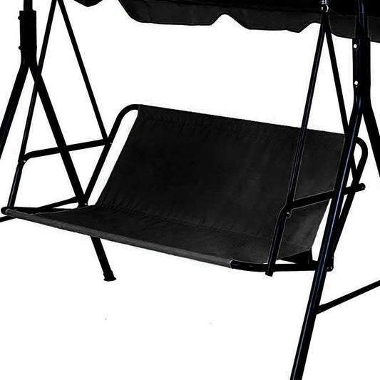 Vinelftage Swing Chair Cover Bench Replacement Cover, 600D Waterproof Rocking Chair Seat Covers for Outdoor Patio Garden Swing Chair 2/3 Seater(Black 58.3x19.5x19.5 inches)