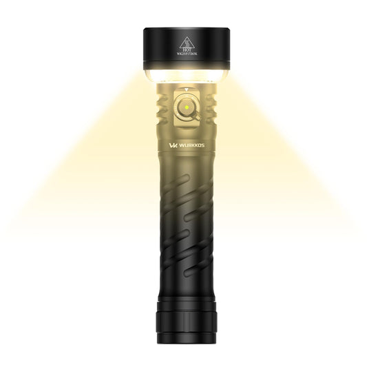 Wurkkos TS27 Rechargeable High Lumen Flashlights, 3200LM 2772Feet Long Throw Super Bright Flashlight,Bidirectional Lighting 300-hour Ultra-Long Flashlights, (with Threaded Interface)