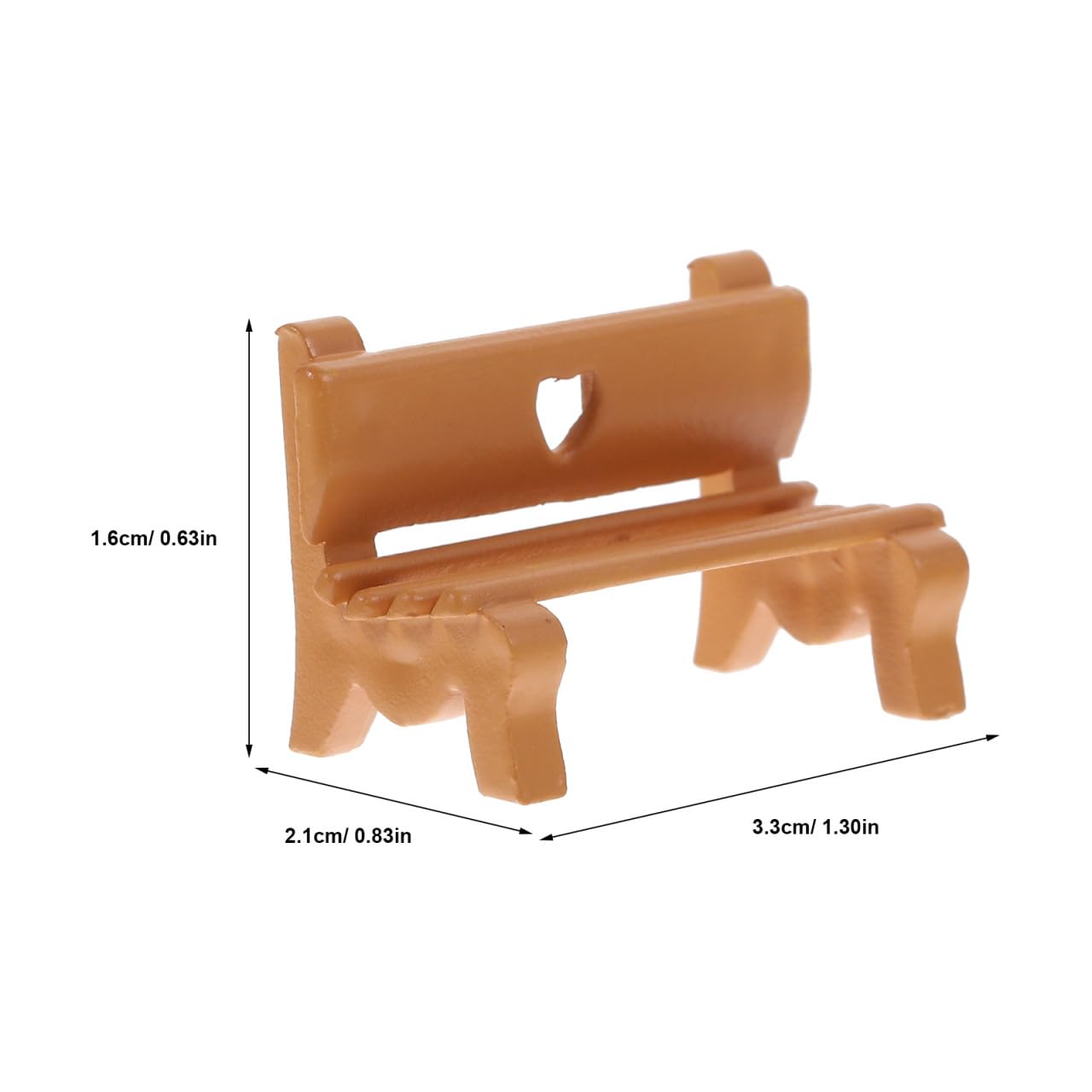 DECHOUS 4Pcs Miniature Park Bench Model 1:75 Scale Plastic Dollhouse Mini Bench for Micro Landscape Garden Accessories