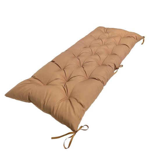 Eoieov Outdoor Bench Cushions 40 in with Ties Waterproof Tufted Thicken Patio Swing Chair Cushion for Wicker Loveseat Settee Garden Indoor Bench Shoe Storage,40 * 20",Khaki