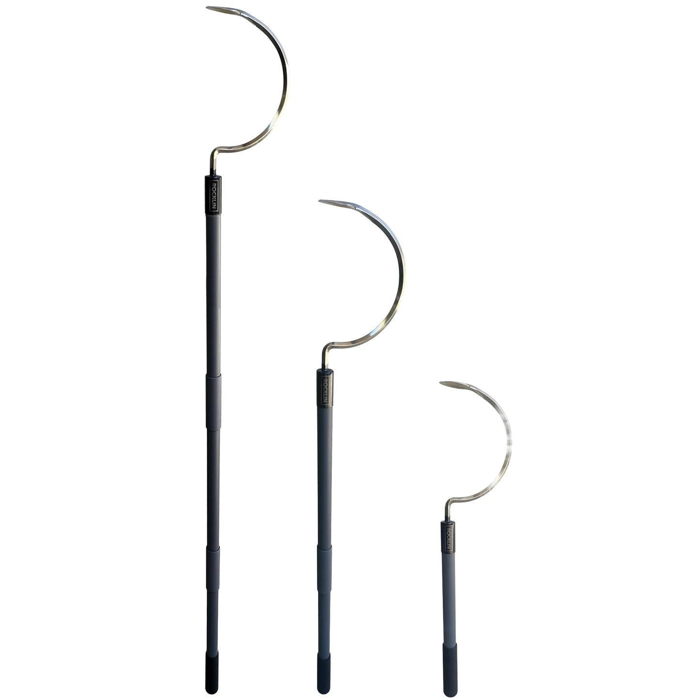 Rocklin Industry Cobra Hook 3-in-1 (24"/40"/57") Cultivator, Heavy-Duty Garden Hand Tool for Weeding, Digging & Soil Loosening – Three Lengths, Stainless Steel Blade, Ergonomic Grip