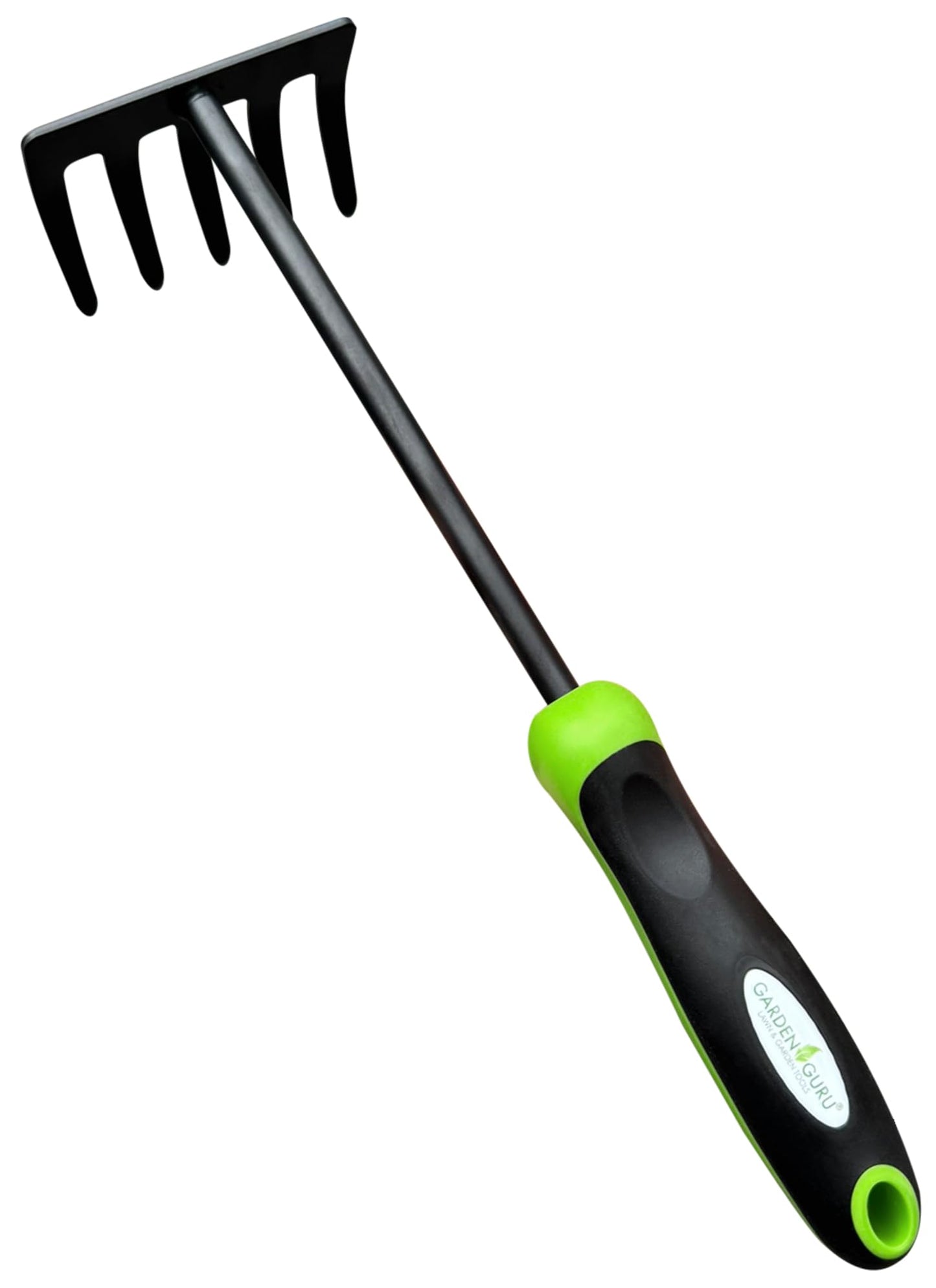 Garden Guru Hand Rake Cultivator Tiller Tool – Strong Carbon Steel for Ultimate Strength - Rust Resistant – Ergonomic Handle – Great for Gardening Cultivating Loosening Weeding Mulching Soil Prep