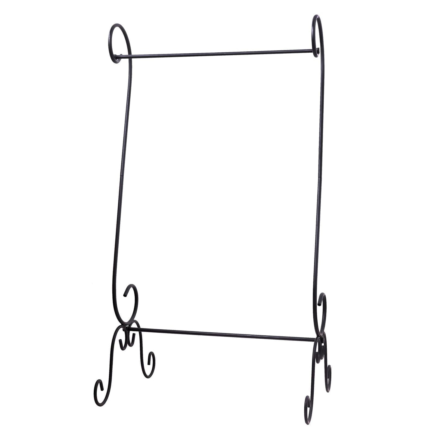 ESTTOP Scroll Garden Flag Stand Metal Iron Flag Holder Stand For Outside or Inside House Patio Balcony Decor Suitable for 12x18 Garden Flags No Flags Included