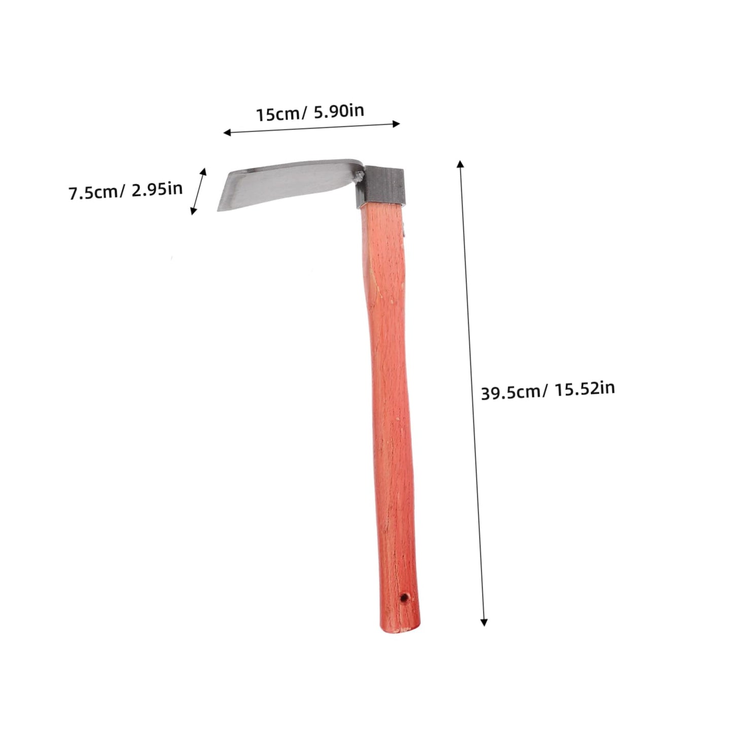 Yardwe Wooden Handle Gardening Hoe Soil Turning Tool for Efficient Weeding and Farming Lightweight Construction for Flower and Vegetable Cultivation