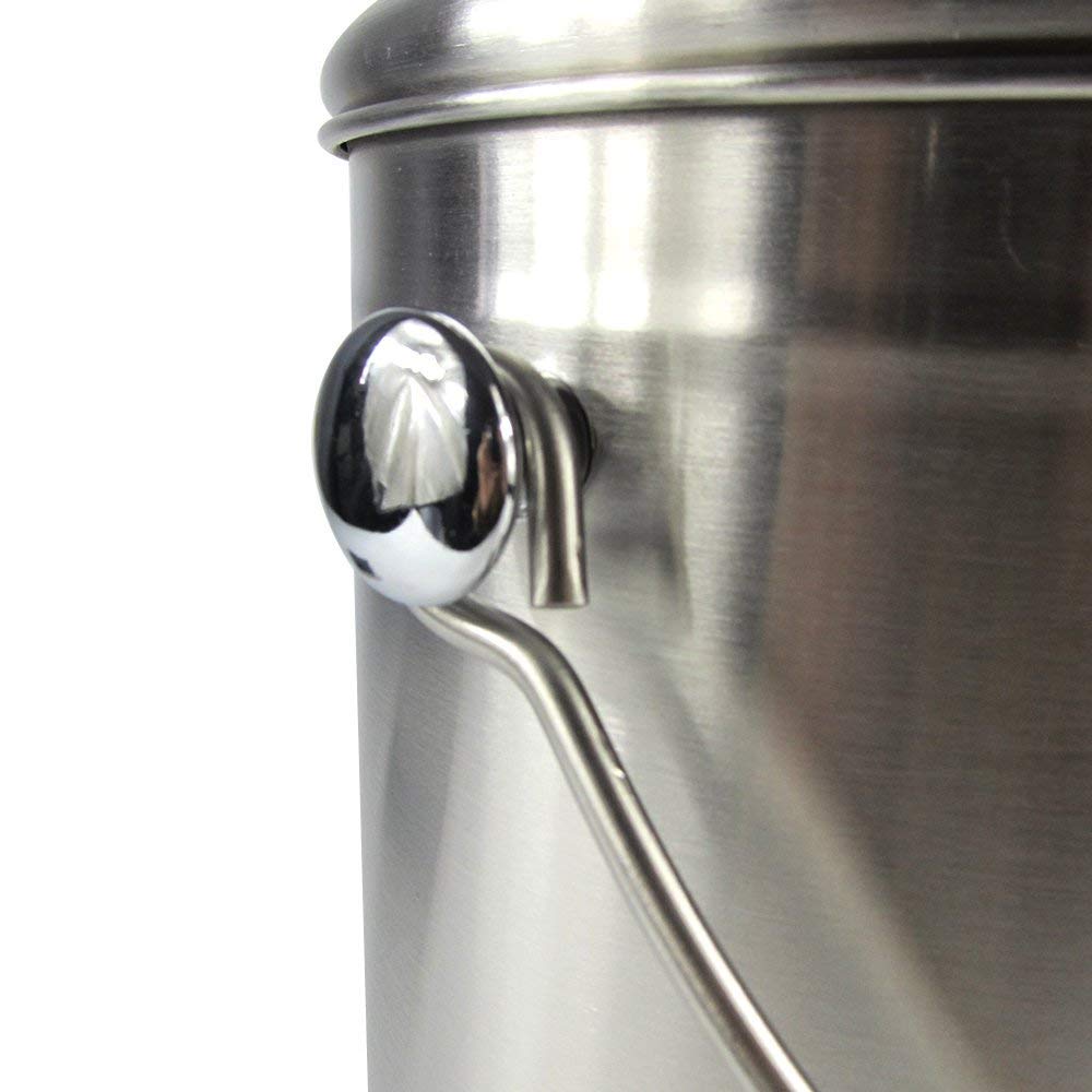 Abakoo 1.6 Gallon Compost Bin Indoor Countertop Kitchen Composter 304 Stainless Steel Waste Pail Kitchen Bin Pail - Includes 4 Filters