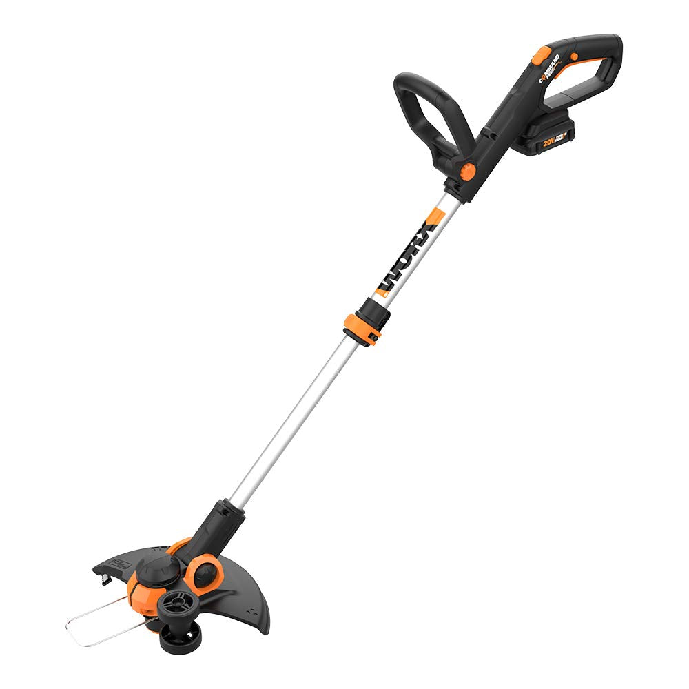 WORX Cordless String Trimmer & Lawn Edger, 12'' Electric Weed Wacker with 5.5 LBS, 20V Weed Eater with 90° Pivoting Head, 2 Batteries & Charger Included, WG163