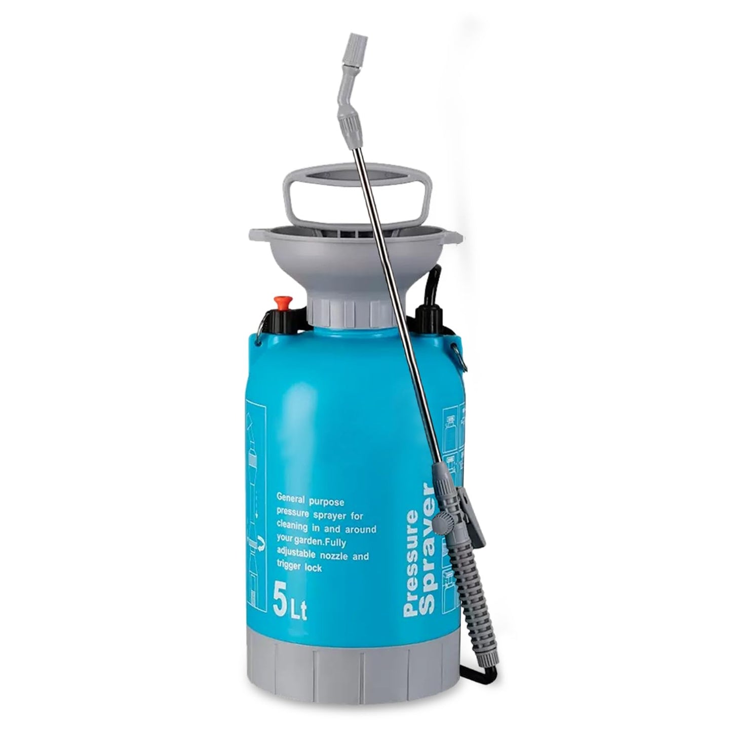 JMFANGLIU Upgraded Reinforced 1.3 Gallon Pump Pressure Sprayer-Watering for Plants, Weeds Control, Lawn Care with Adjustable Nozzles &Comfort Strap