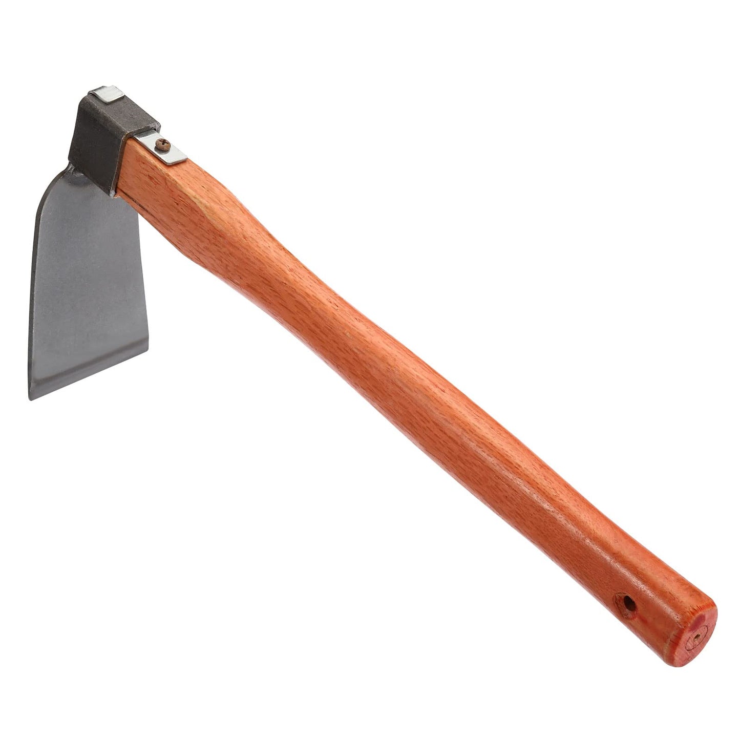 PATIKIL 15" x 3" Hoe Garden Tool, Carbon Steel Anti-Rust Garden Hoe with Wood Handle Welded for Loosening Soil Weeding Digging, Grey/Yellow