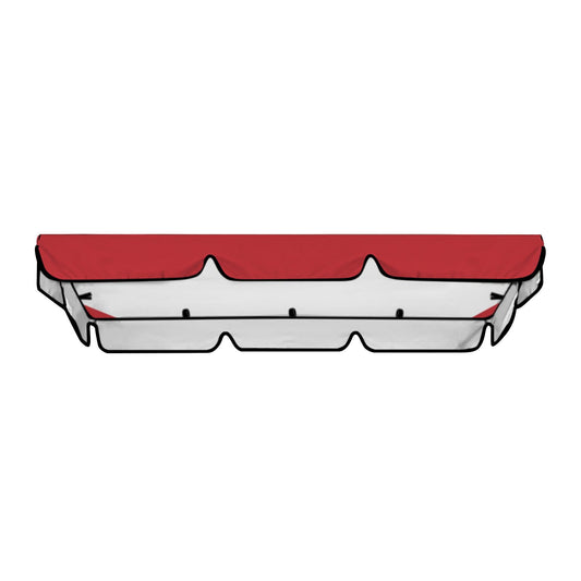 Swing Canopy Replacement Cover, Waterproof Sun Shade Porch Swing Canopy Replacement Top for 2-3 Seater Outdoor Garden Yard Patio Swing Cover (Red, 75×52×5.9 Inch)