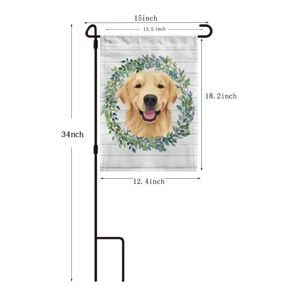 Garden Flag Stand Holder 10 Pack Garden Flag Pole13.5" for Width 12 x 18 Inches Flags with Anti-Wind Clip for Outdoor Garden Yard Lawn