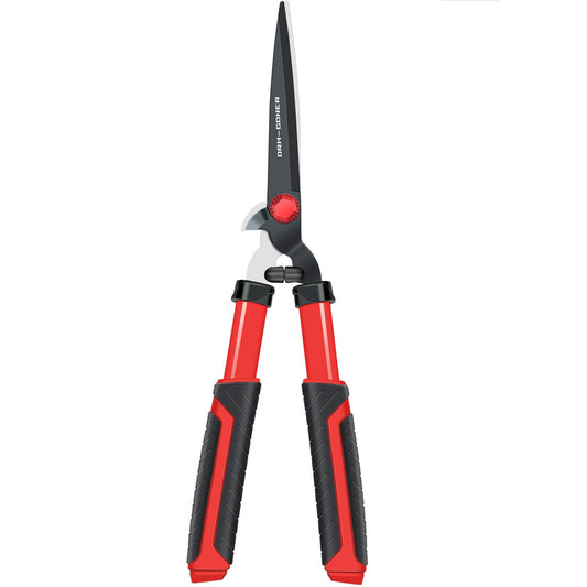 DRM-GDNER Garden Hedge Shear with Bypass Shear,Garden Hedge Trimmer with Shock Absorbing Cushion,Hedge Clipper for Trimming Border,Bush