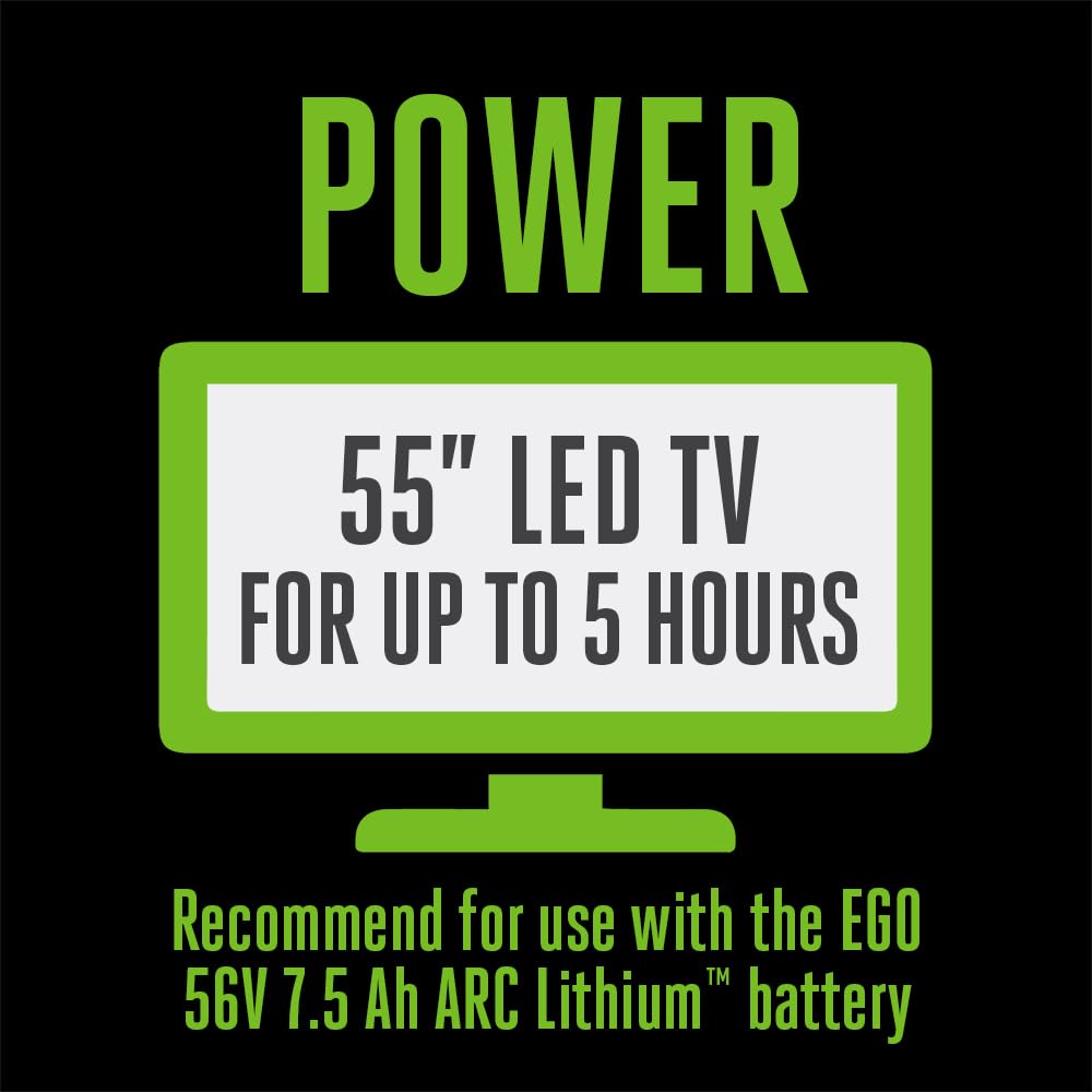 EGO POWER+ Portable Inverter, 180W, Power Inverter Generator, Quiet, Battery and Charger Not Included - PAD1800