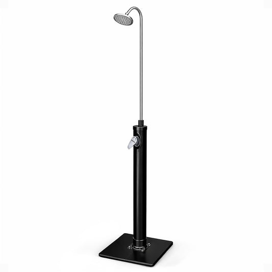 Bestway SolarFlow 2.1 Gal Water Capacity Outdoor Solar Heat Shower with Fixed Oversized Shower Head, Easy Turn Off Control, and Quick Connector, Black