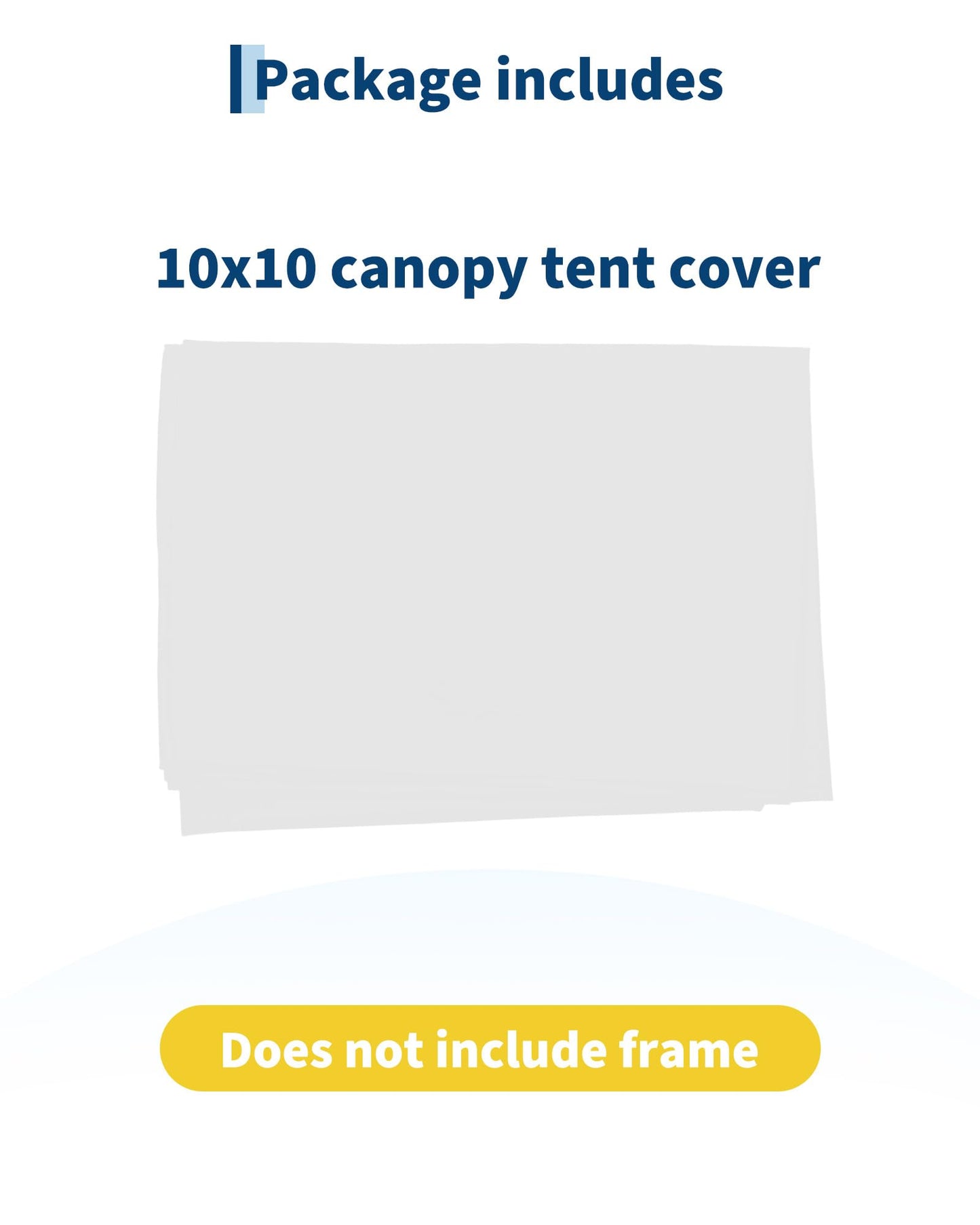 Garvee 10x10ft Canopy Replacement Top with Silver Coated, Waterproof & UV Protection Pop Up Canopy Tent Replacement Top Cover Waterproof for Outdoor Garden Patio Sun Shade(Top Only), White