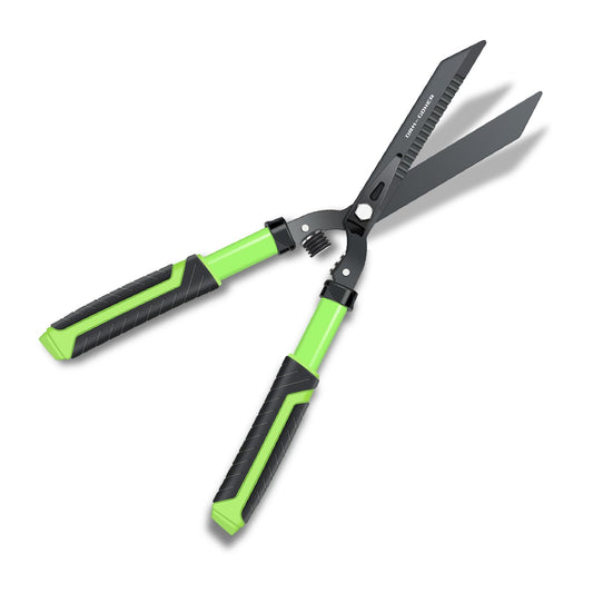 DRM-GDNER Professional Heavy Duty Hedge Shears 23" - Serrated Blade & Dual Shock Handle, Ergonomic Gardening Clippers with Anti-Rust Coating