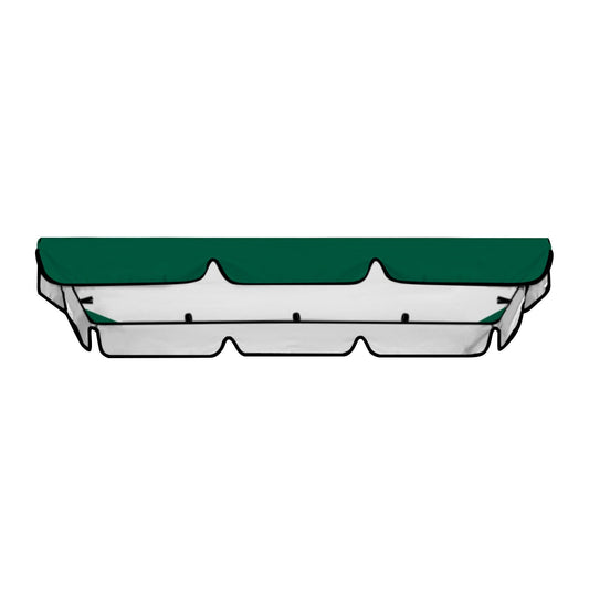 Swing Canopy Replacement Cover, Waterproof Sun Shade Porch Swing Canopy Replacement Top for 2-3 Seater Outdoor Garden Yard Patio Swing Cover (Dark Green, 65×45×5.9 Inch)