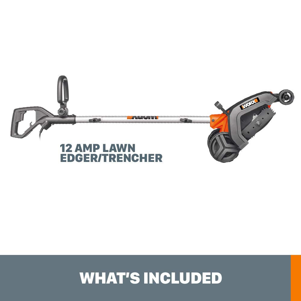 WORX 12 Amp 7.5’’ Electric Lawn Edger & Trencher, Corded, WG896