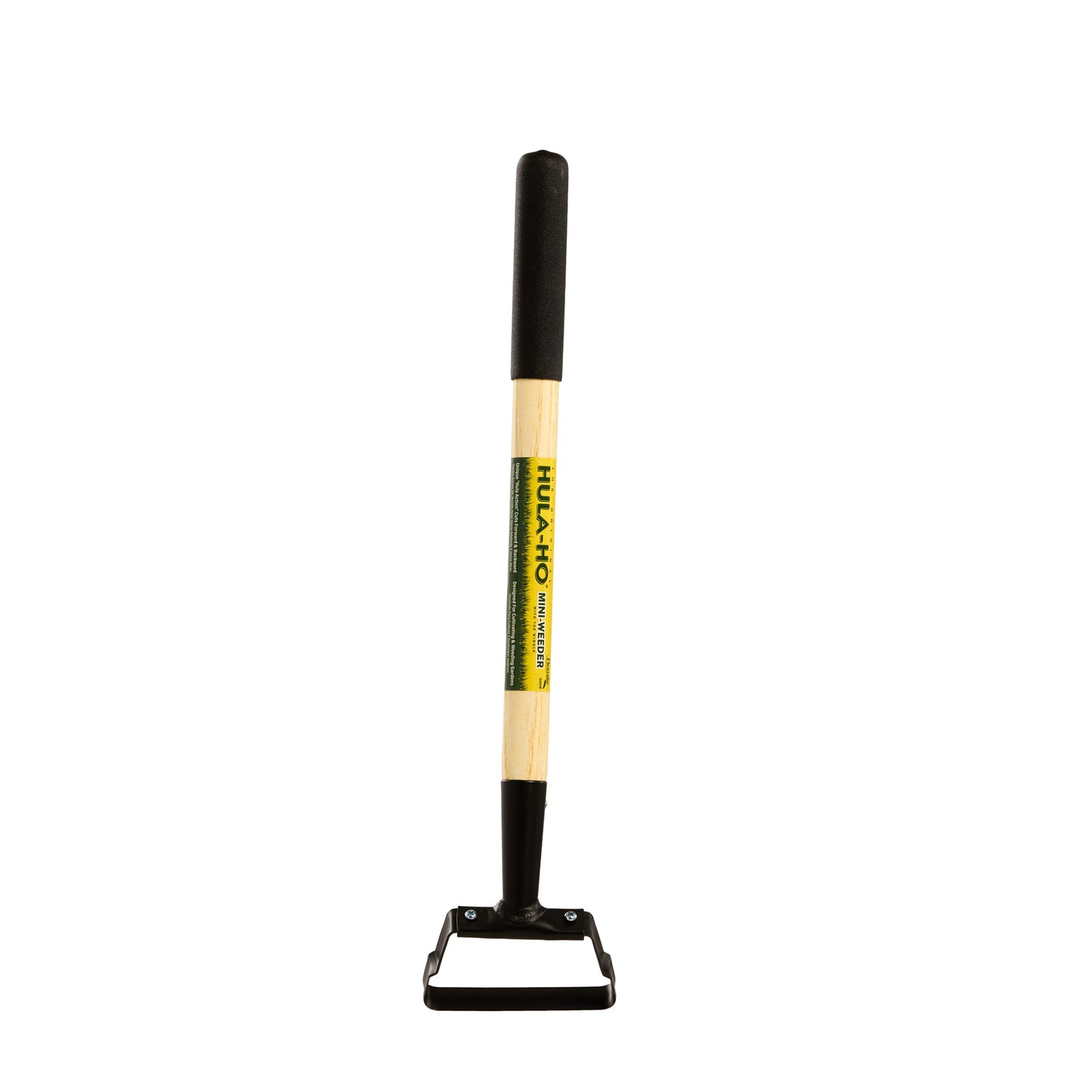 Flexrake Hula Hoe 500W Hand Weeder – 16 Inch Oscillating Stirrup Hoe Garden Tool, Wood Handle with Rubber Grip, Manual Weed Cutter & Cultivator for Flower Beds, Vegetable Gardens & Soil Loosening Tool