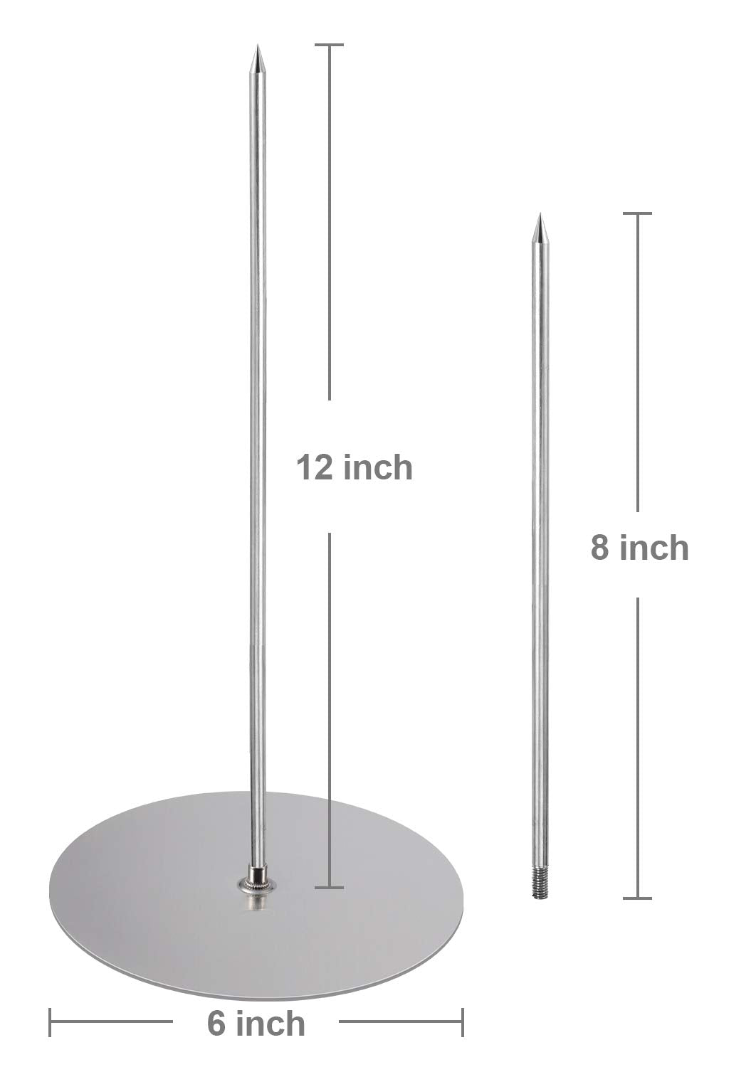 Vertical Skewer Grill - Stainless Removable Vertical Brazilian Barbecue Grilling Rack Meat Spit - Perfect for Steak, Whole Chickens, Whole Fish, Large Meat, 2Pack