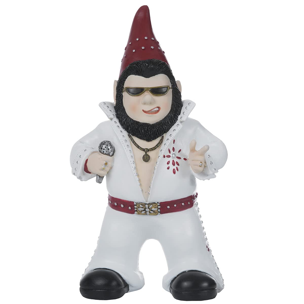 Jy.Cozy Large Singer Gnome Garden Statue Outdoor Resin Dwarf Figurine Decor Home Decoration Funny Sculpture for Patio Poch Yard Backyard Ornament Housewaiming Unique Gift