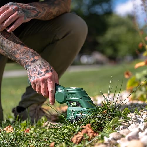 Scotts Outdoor Power Tools LSS10272PS 7.5-Volt Lithium-Ion Cordless Grass Shear/Shrub Trimmer with Wheeled Extension Handle, Green