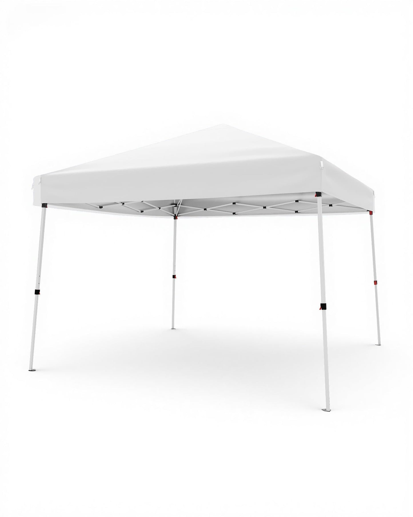 10x10ft Pop Up Canopy Tent with Slant Legs – Outdoor Instant Gazebo Shelter, UV-Resistant Waterproof Cover, Adjustable Height, Carrying Bag – 8x8ft Shade for Patio, Beach, Garden, Events