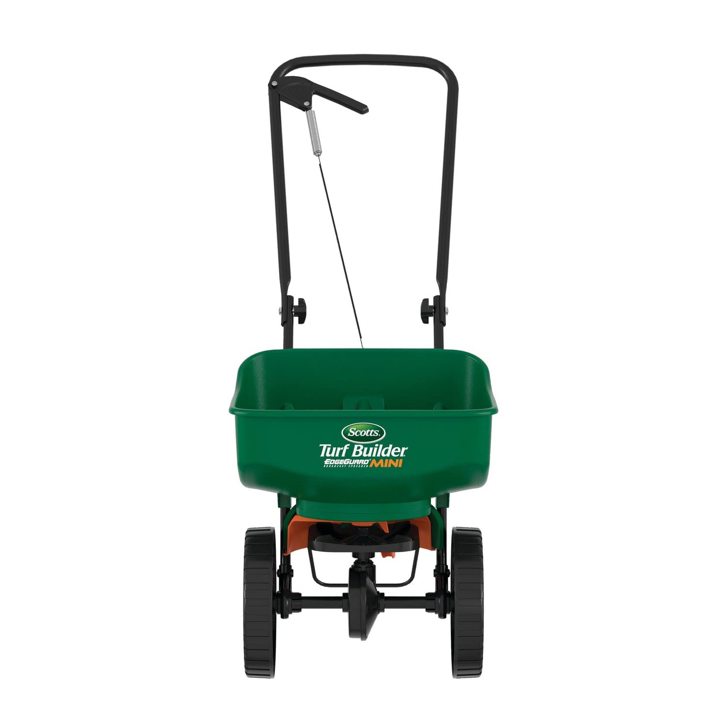 Scotts Turf Builder EdgeGuard Mini Broadcast Spreader - Spreads Grass Seed, Fertilizer and Salt - Holds up to 5,000 sq. ft. of Scotts Grass Seed or Fertilizer Products