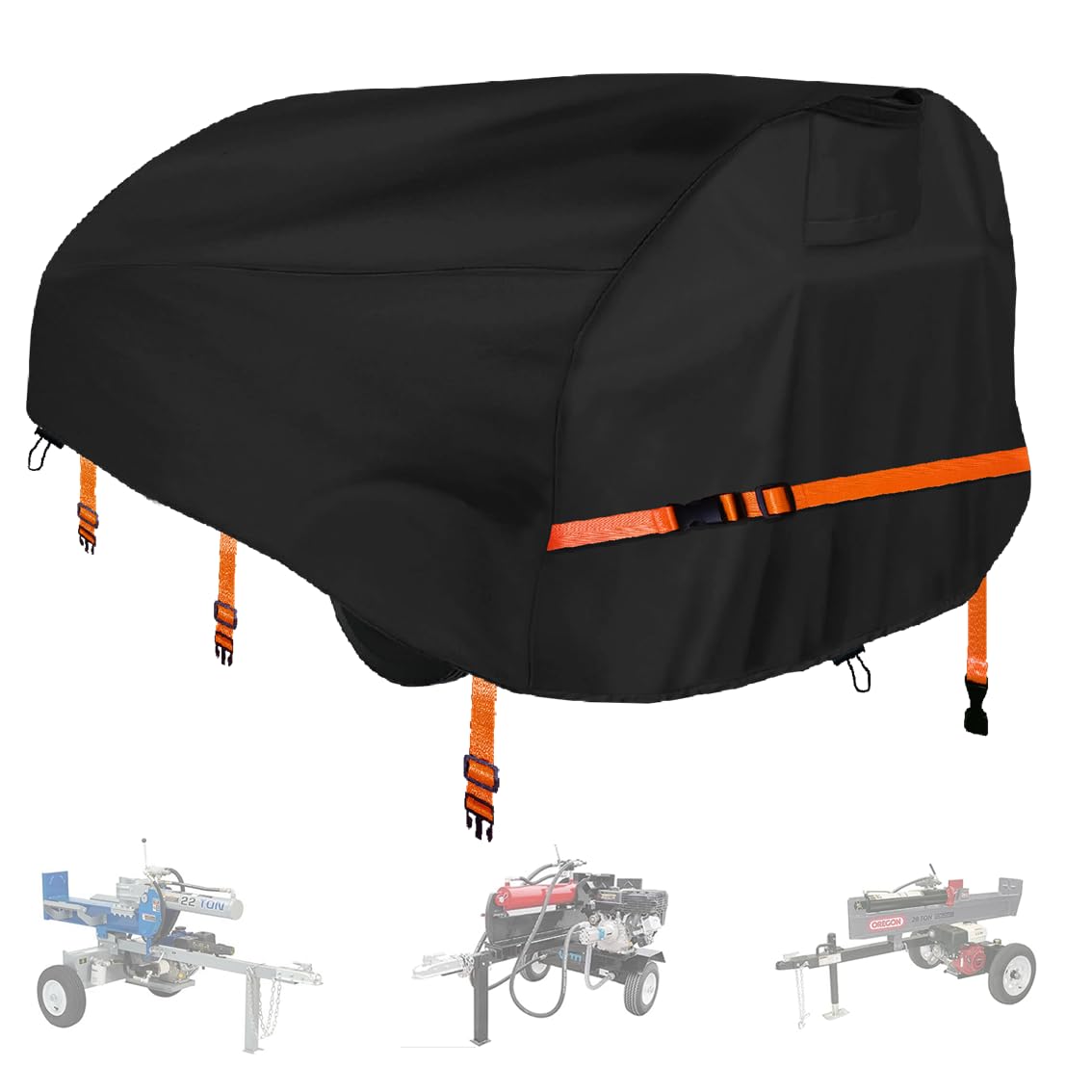 CHENGNAN Log Splitter Cover for 15-45tons Log Splitter (89×45×39 inch), 900D Oxford Cloth,All Weather Protection, Heavy Duty Wood Splitter Cover Wateproof,Black