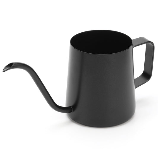 350ml Small Watering Can for Indoor Plants, 12oz Mini Plant Watering Pot with Long Spout and Handle, Black Tiny Stainless Steel Watering-Can for Outdoor Indoor Plants Flower Garden