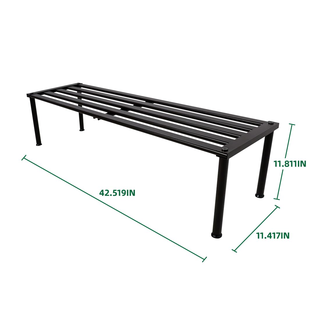 MultirackX Metal Plant Stand, Rust-proof Aluminum Display Rack, Plants Display Stands Decoration Racks for Living Room Garden Balcony Patio (Ebony, 42.5Inch Tall Leg)