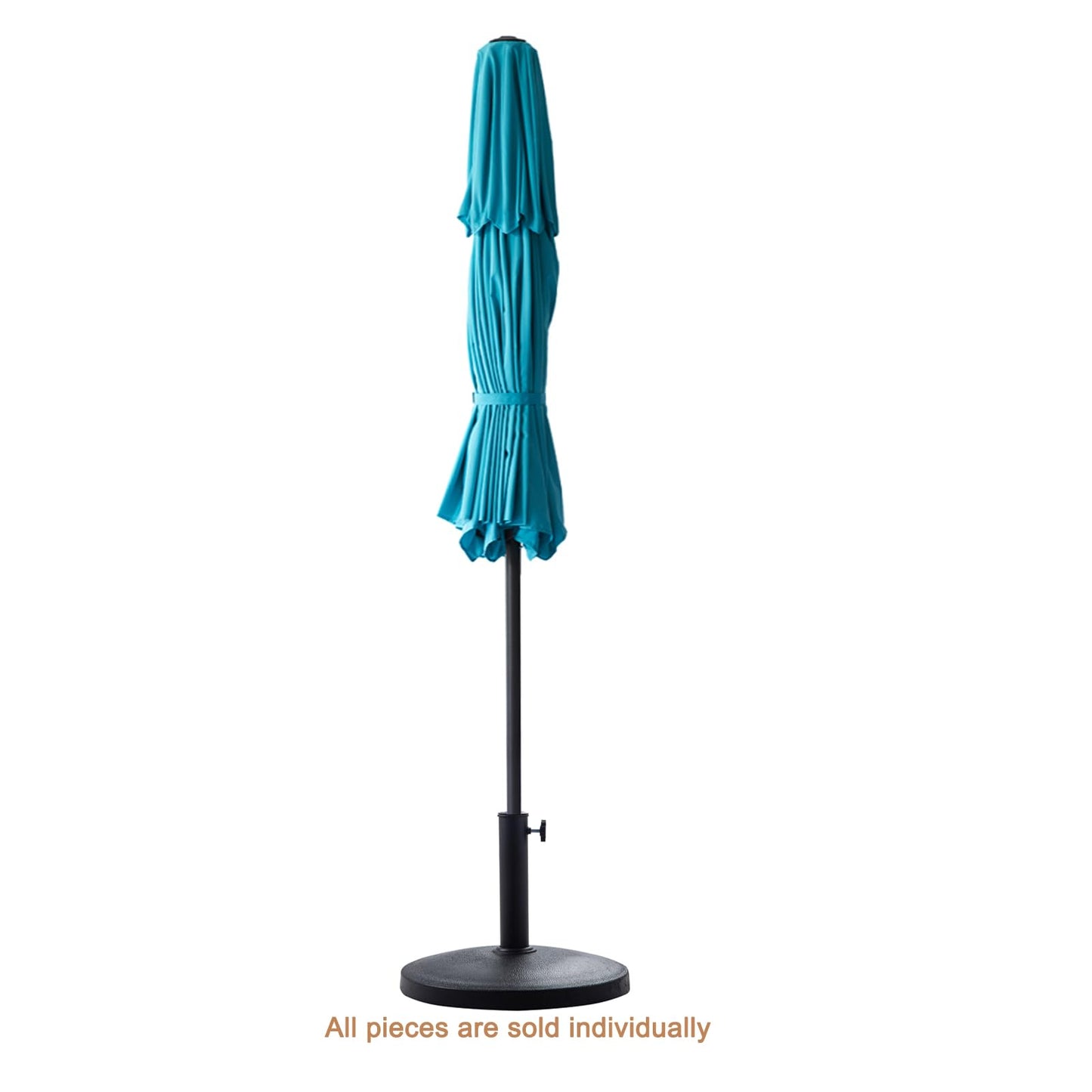 C-Hopetree 22 lb Heavy Duty Round Base Stand for Outdoor Patio Market Table Umbrella, Black