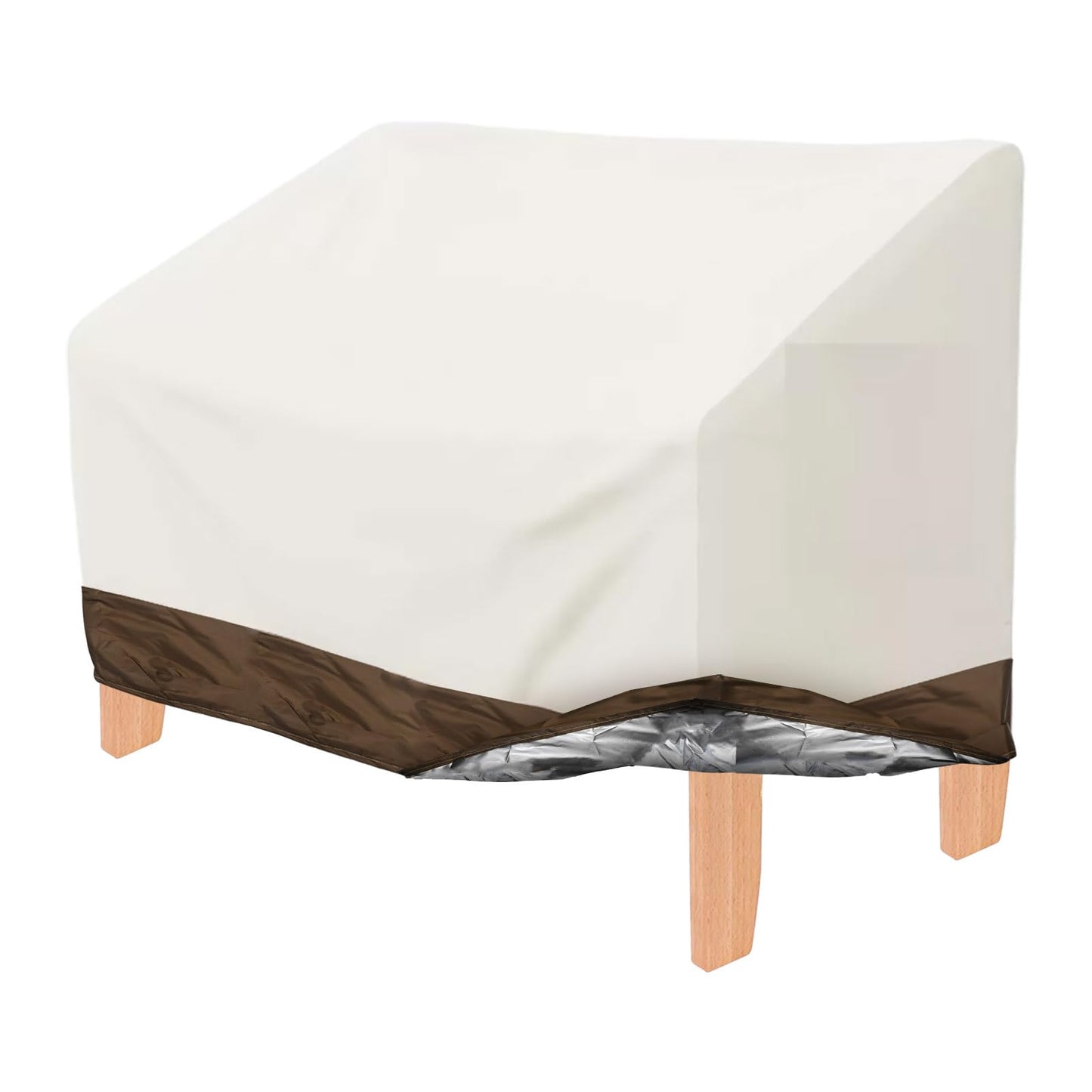 Hoypeyfiy Patio Bench Cover,Furniture Bench Cover,Waterproof Windproof Oxford Fabric Bench Cover for Furniture (White)