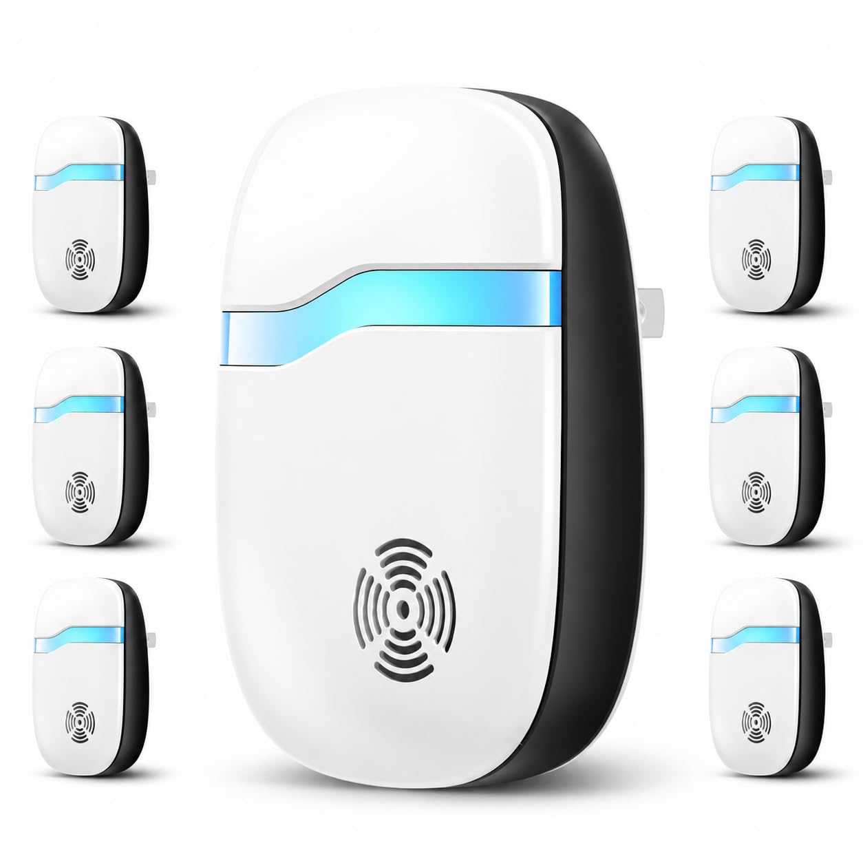 (2026 Upgraded) Ultrasonic Rodent & Pest Indoor Repeller - Stronger Driving Force, Repellent for Mouse, Rats, Roaches, Spiders, Bugs, Ants, Quiet for Home, Plug-in Control Device (6 Pack)