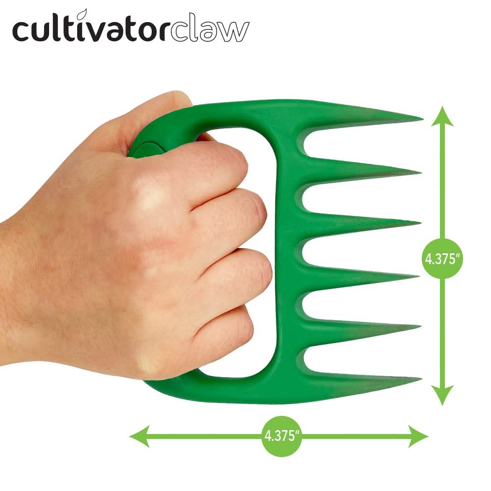 Bear Paws Cultivator Claw - Ergonomic Gardening Tools - Hand Held Garden Tool - Hand Rake - Strong Nylon Weeder - Manual Weeding, Aerating, Cultivating…