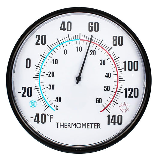 HOBYLUBY 6.3'' Indoor Outdoor Thermometer, Outdoor Wall Thermometer No Battery Needed, Waterproof Outdoor Thermometers for Patio, Garden, Home