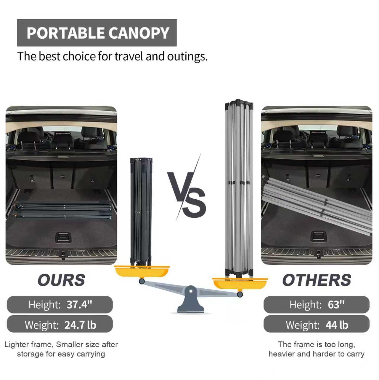 10x10 Pop Up Canopy Tent with 2 Sidewalls, Easy Up Canopy Outdoor Party Sun Shade Tent Portable Gazebo for Beach Camping Events with Carry Bag and 4 Sand Bags