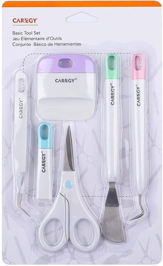 CAREGY Craft Vinyl Weeding Tools Set, Precision Craft Tools Kit, Weeding Kits for Cricut/Silhouette/Siser/Oracal 631/651/751 Vinyl