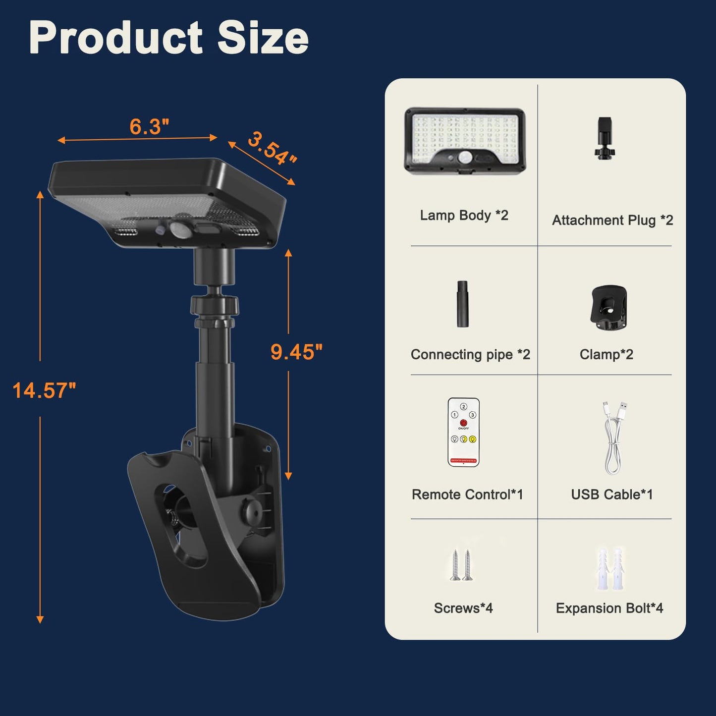 Clip On Solar Lights Outdoor with Motion Sensor, 3 Modes Solar Fence Lights with 3CCT, Adjustable, USB Solar Powered, IP65 Waterproof Motion Sensor Outdoor Lights for Yard Deck Gutter(2 Pack,Black)